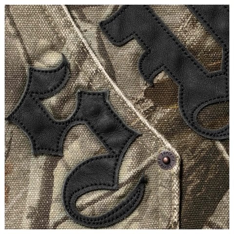 Supreme Leather Appliqué Hooded Work Jacket - Realtree® Hardwoods Camo