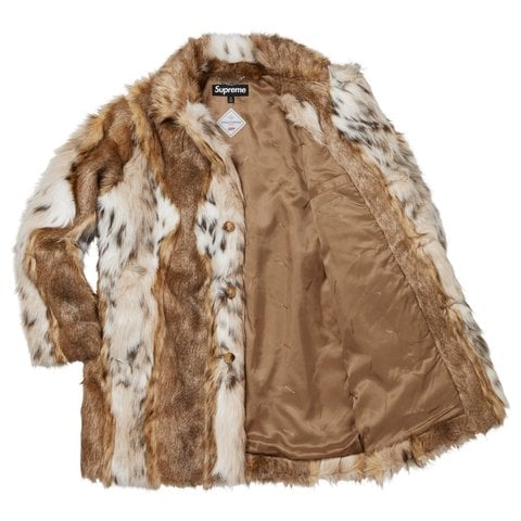 Supreme Lynx Faux Fur WINDSTOPPER® Overcoat - Tan