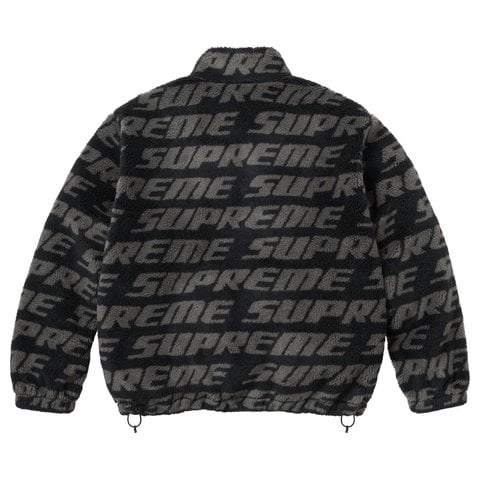 Supreme Repeat Jacquard Fleece Jacket - Black