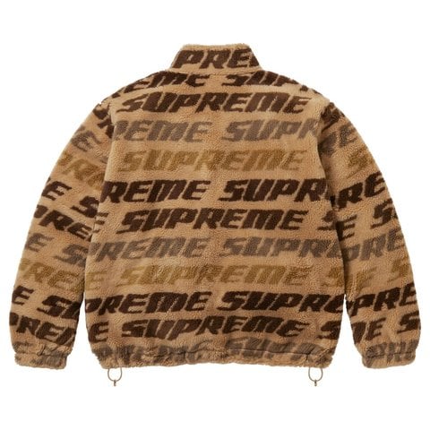 Supreme Repeat Jacquard Fleece Jacket - Tan