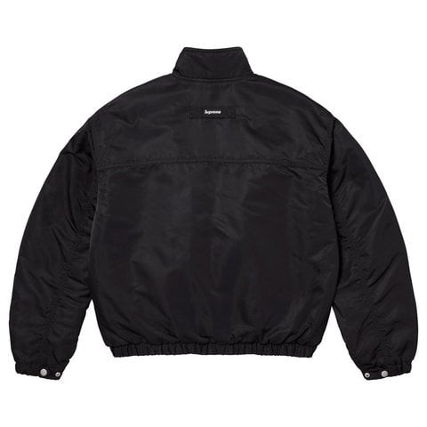 Supreme Stand Collar Lined Nylon Jacket - Black