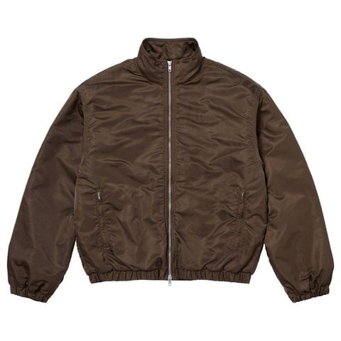 Supreme Stand Collar Lined Nylon Jacket - Brown