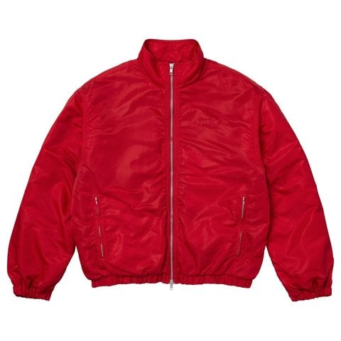 Supreme Stand Collar Lined Nylon Jacket - Red