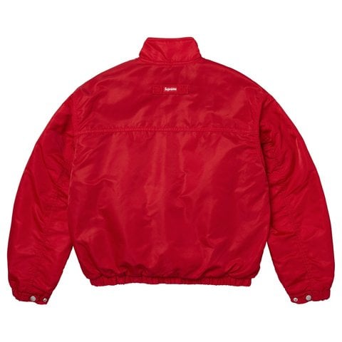Supreme Stand Collar Lined Nylon Jacket - Red