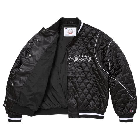 Supreme®/Champion® Quilted Satin Varsity Jacket - Supreme