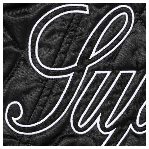 Supreme Supreme®/Champion® Quilted Satin Varsity Jacket - Black
