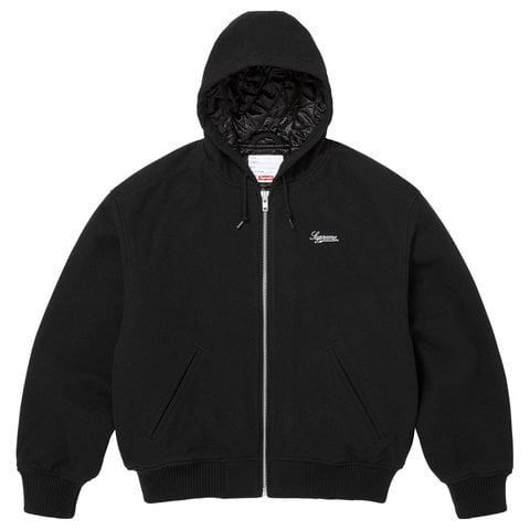Supreme Supreme/Larry Clark Hooded Varsity Jacket - Black