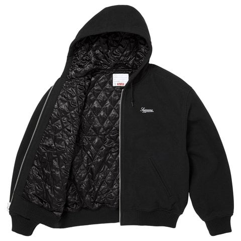 Supreme Supreme/Larry Clark Hooded Varsity Jacket - Black