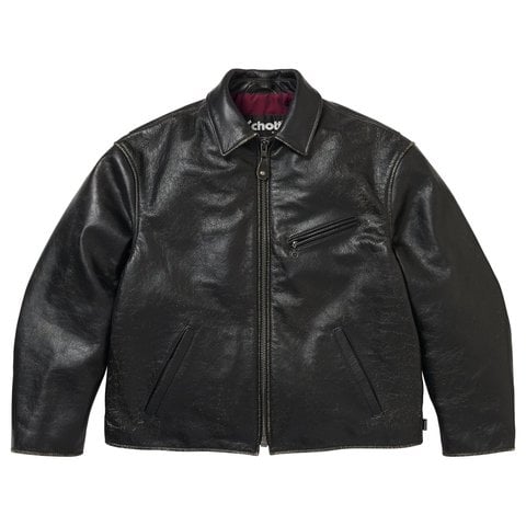 Supreme Supreme®/Schott® Distressed Leather Jacket - Black