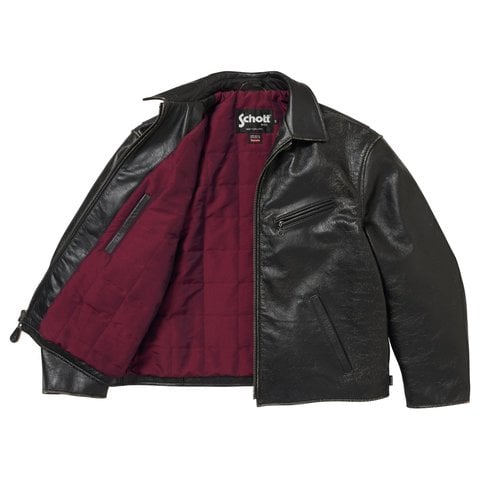 Supreme Supreme®/Schott® Distressed Leather Jacket - Black