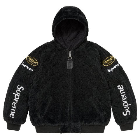 Supreme Supreme®/Vanson Leathers® Reversible Quilted Hooded Jacket - Black