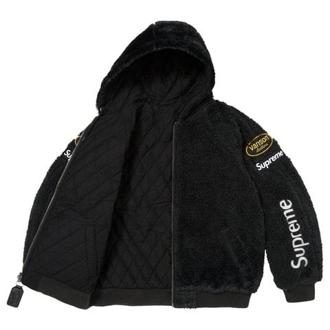 Supreme Supreme®/Vanson Leathers® Reversible Quilted Hooded Jacket - Black