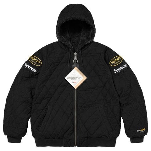 Supreme Supreme®/Vanson Leathers® Reversible Quilted Hooded Jacket - Black