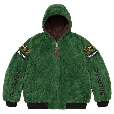 Supreme Supreme®/Vanson Leathers® Reversible Quilted Hooded Jacket - Brown