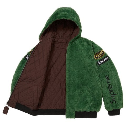 Supreme Supreme®/Vanson Leathers® Reversible Quilted Hooded Jacket - Brown