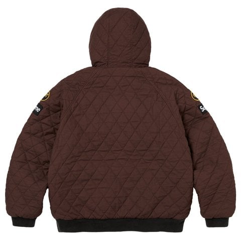 Supreme Supreme®/Vanson Leathers® Reversible Quilted Hooded Jacket - Brown