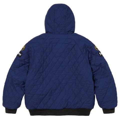 Supreme Supreme®/Vanson Leathers® Reversible Quilted Hooded Jacket - Navy