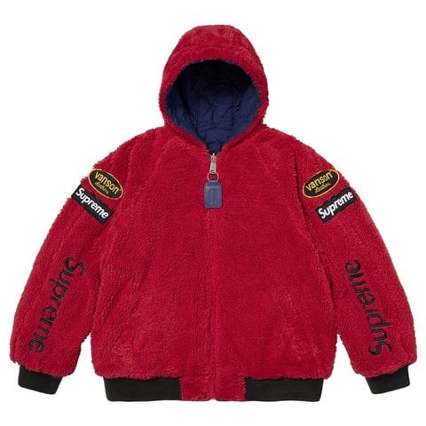 Supreme Supreme®/Vanson Leathers® Reversible Quilted Hooded Jacket - Navy