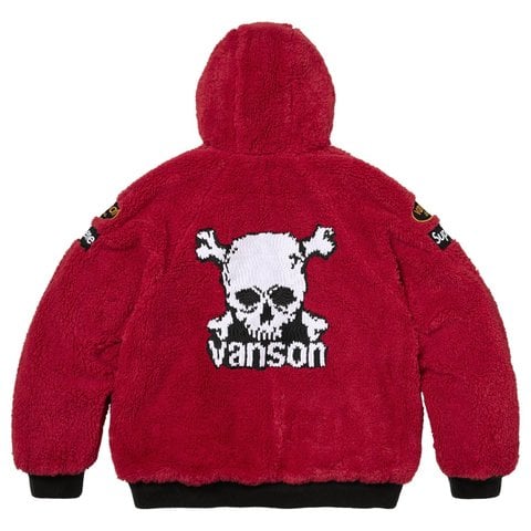 Supreme Supreme®/Vanson Leathers® Reversible Quilted Hooded Jacket - Navy