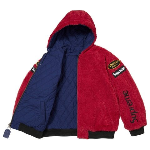 Supreme Supreme®/Vanson Leathers® Reversible Quilted Hooded Jacket - Navy