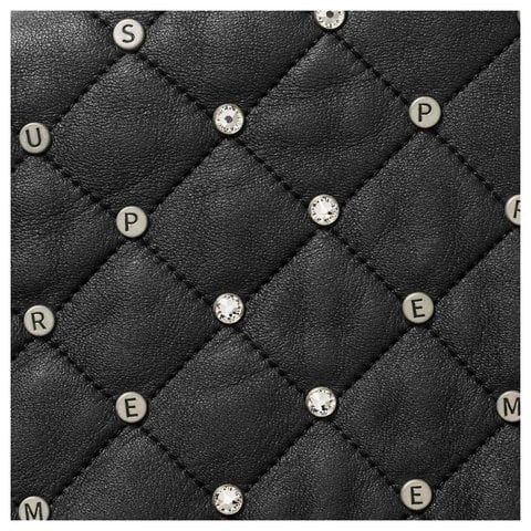 Supreme Swarovski® Studded Quilted Leather Jacket - Black