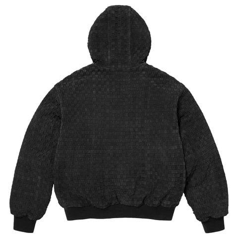 Woven Suede Hooded Work Jacket - SupremeCommunity