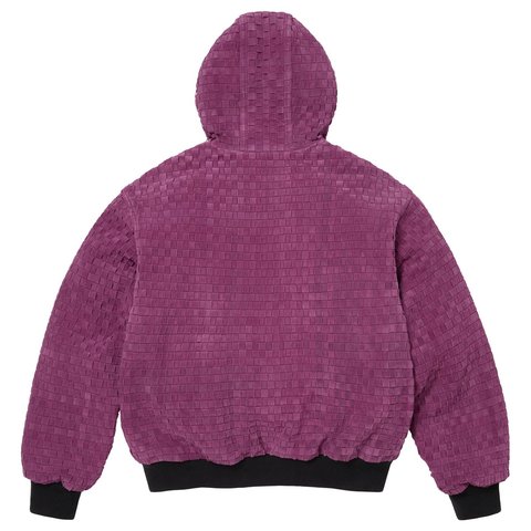 Woven Suede Hooded Work Jacket - SupremeCommunity