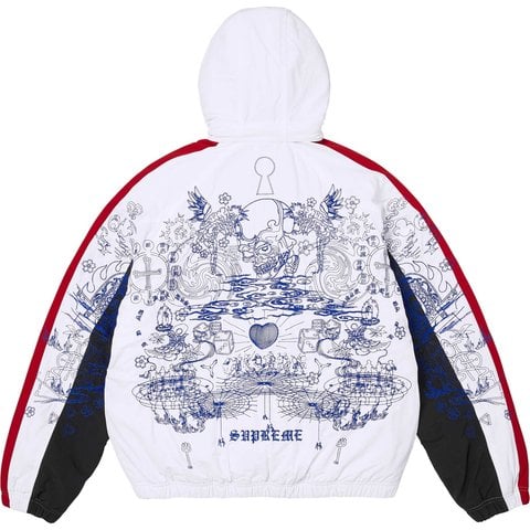 Supreme AOI Fleece Lined Track Jacket - White