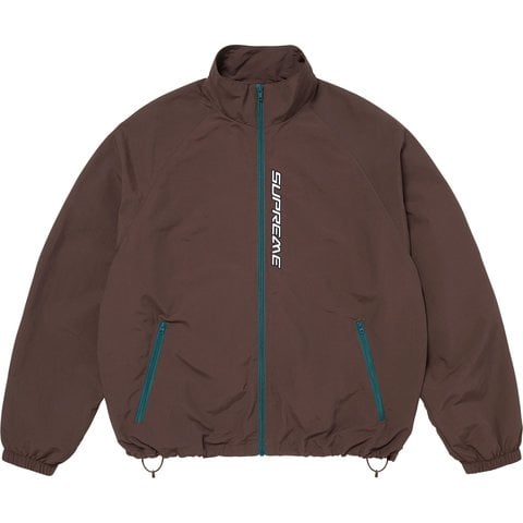 Supreme Contrast Zip Track Jacket - Brown
