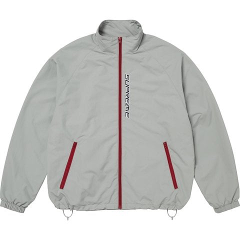 Supreme Contrast Zip Track Jacket - Light Grey