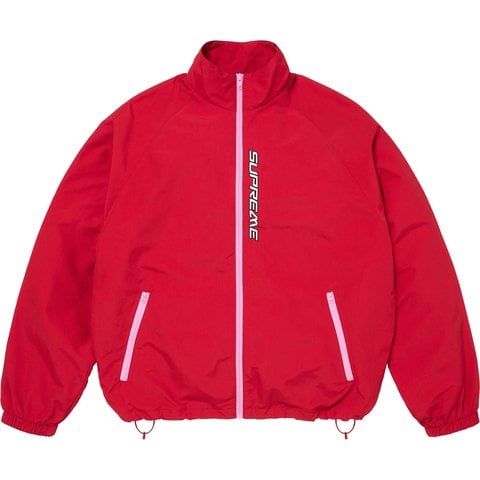 Supreme Contrast Zip Track Jacket - Red