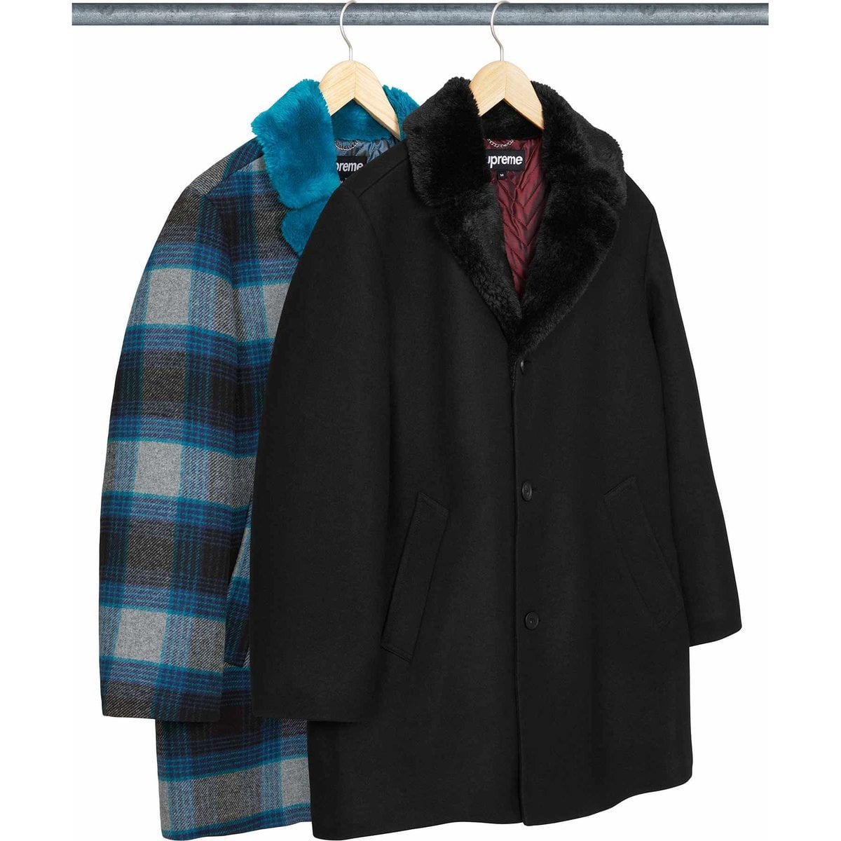 Faux Fur Collar Car Coat