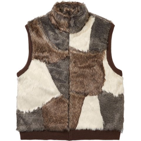 Supreme Faux Fur WINDSTOPPER® Vest - Brown