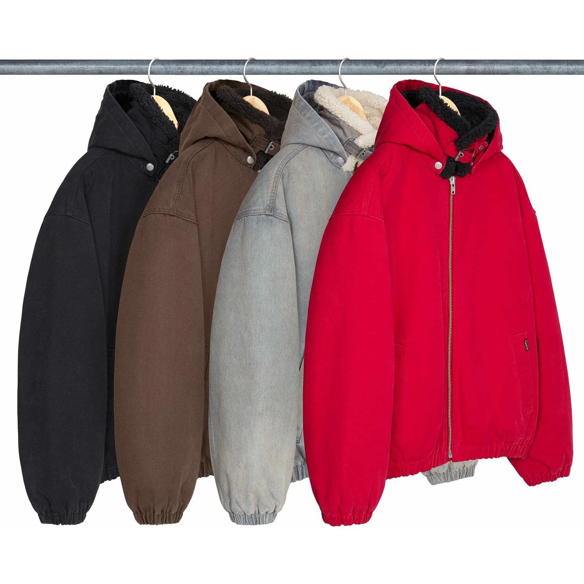 Faux Shearling Lined Bomber Jacket