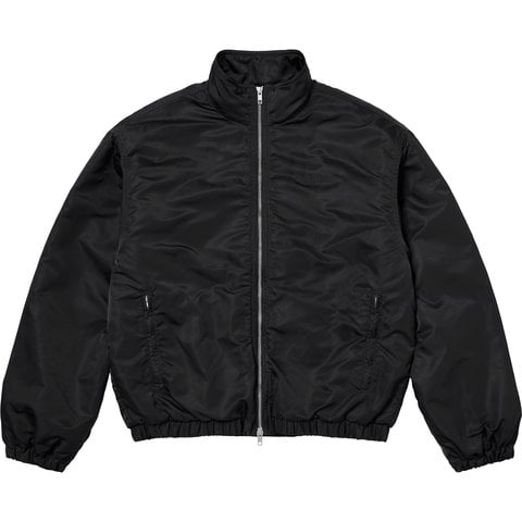 Supreme Stand Collar Lined Nylon Jacket - Black