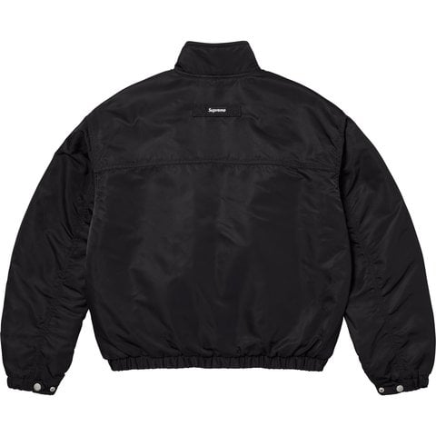 Supreme Stand Collar Lined Nylon Jacket - Black