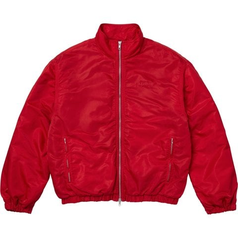 Supreme Stand Collar Lined Nylon Jacket - Red