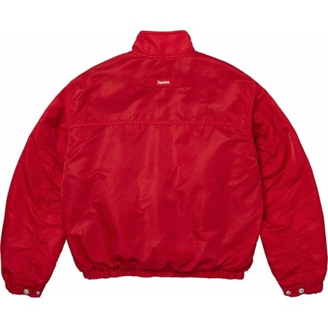 Supreme Stand Collar Lined Nylon Jacket - Red