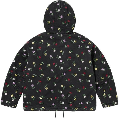 Supreme Fur Lined Hooded Field Jacket - Floral