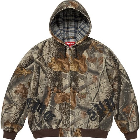 Supreme Leather Appliqué Hooded Work Jacket - Realtree® Hardwoods Camo