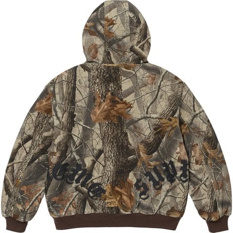 Supreme Leather Appliqué Hooded Work Jacket - Realtree® Hardwoods Camo