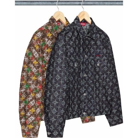 Supreme Overprint Jacquard Denim Trucker Jacket