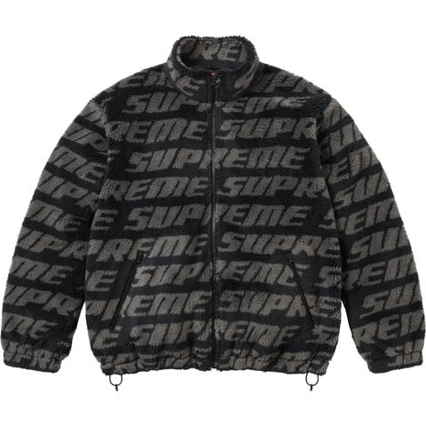 Supreme Repeat Jacquard Fleece Jacket - Black