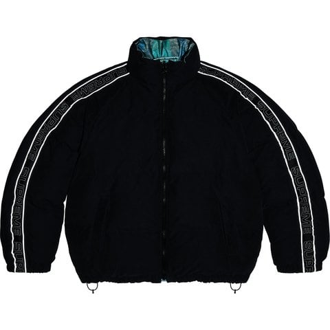 Supreme Reversible Reflective Down Puffer Jacket - Black