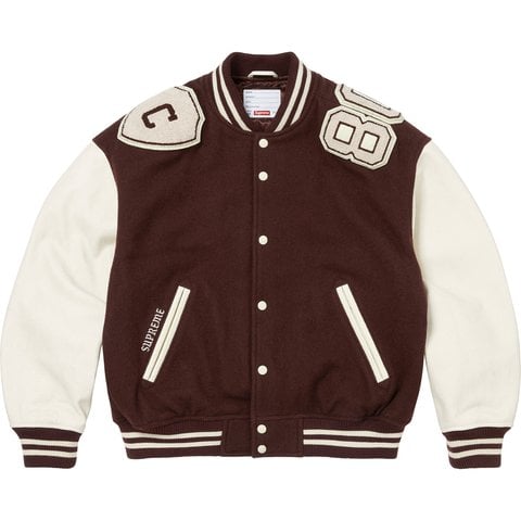 Supreme Captains Varsity Jacket - Brown
