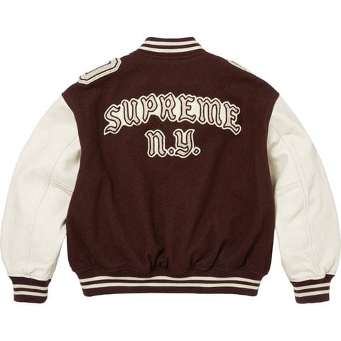 Supreme Captains Varsity Jacket - Brown