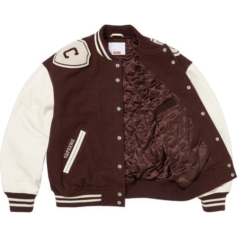 Supreme Captains Varsity Jacket - Brown