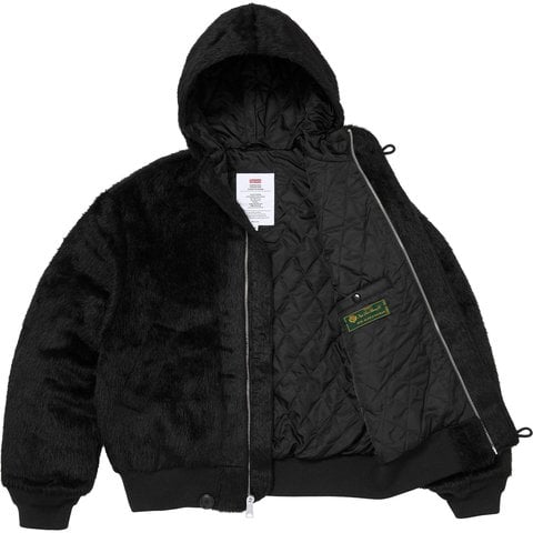 Supreme Supreme®/Alpha Industries® Wool Hooded Bomber Jacket - Black
