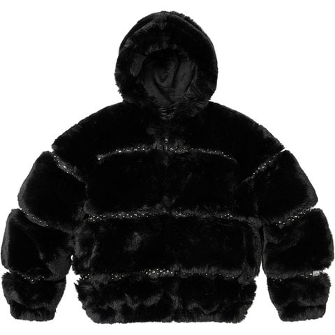 Supreme Supreme®/b.b. Simon® Faux Fur WINDSTOPPER® Hooded Bomber Jacket - Black