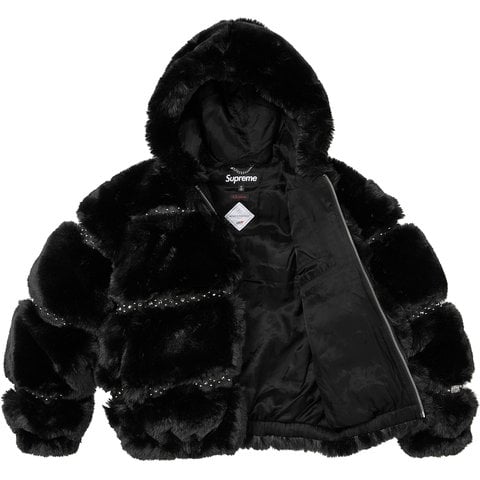Supreme Supreme®/b.b. Simon® Faux Fur WINDSTOPPER® Hooded Bomber Jacket - Black